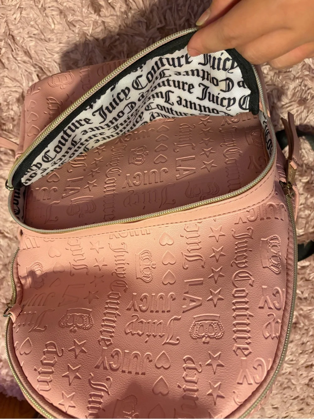 Juicy Couture Pink Embossed Backpack